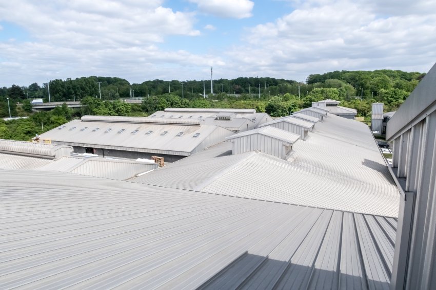 Roofs on industrial buildings highlighted commercial roofing in Santa Cruz & Monterey Counties